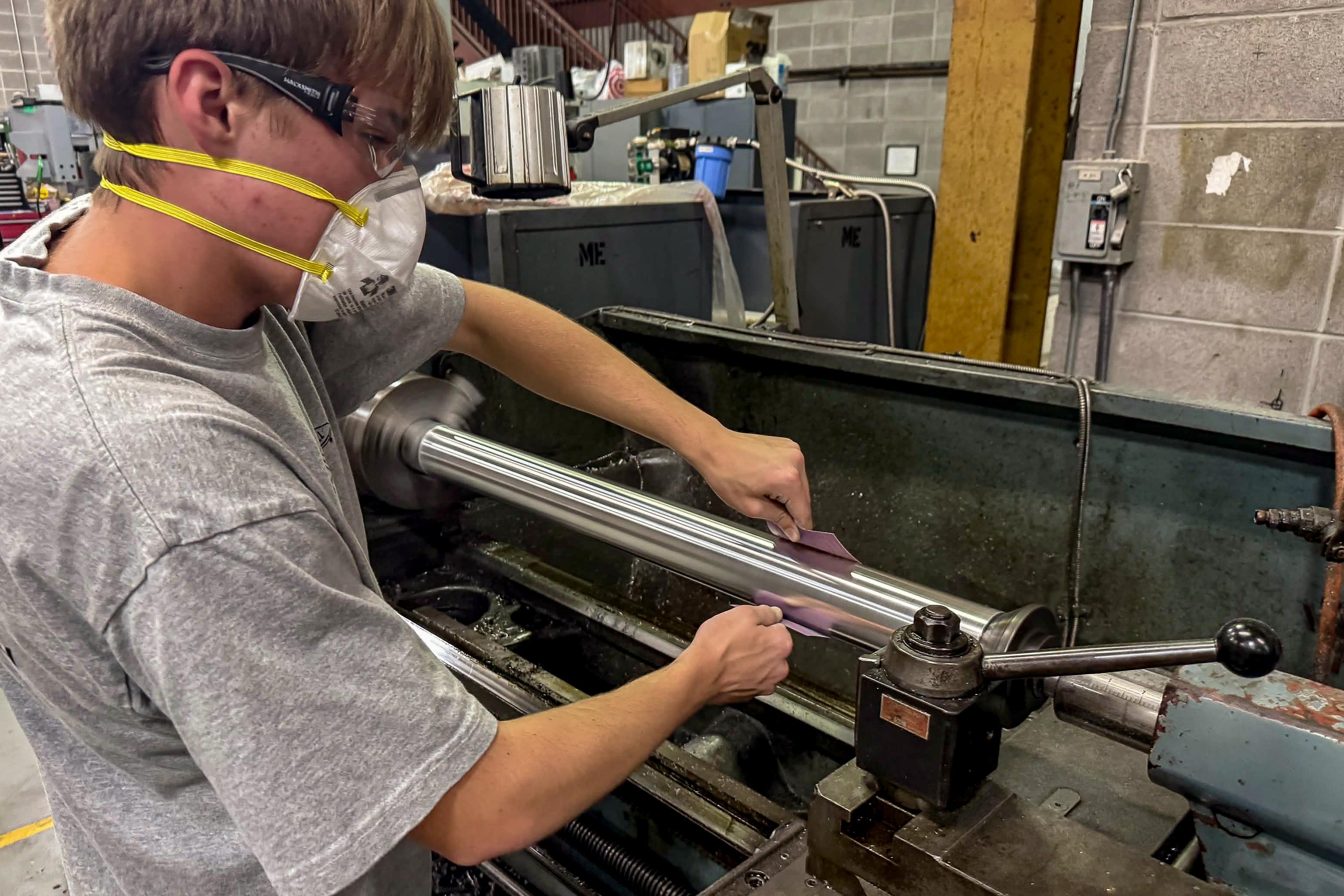 Finishing a part on the lathe
