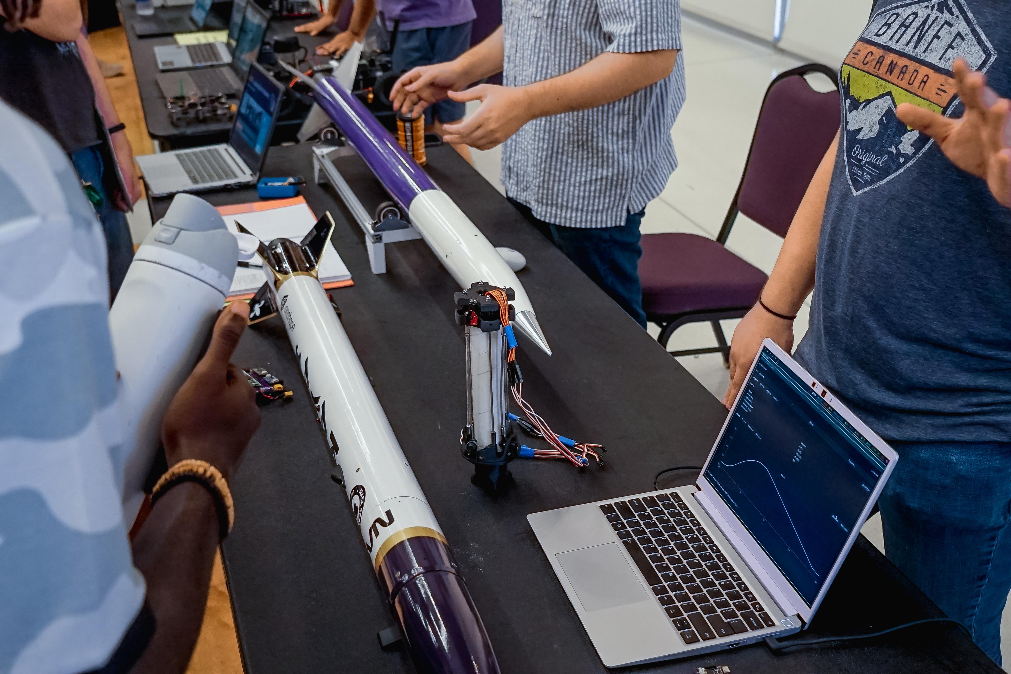 Rockets and avionics on the demo table